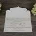 Simple Style Embossing Invitation Pocket Wedding Card Customized Foil Printing Thank You Card 